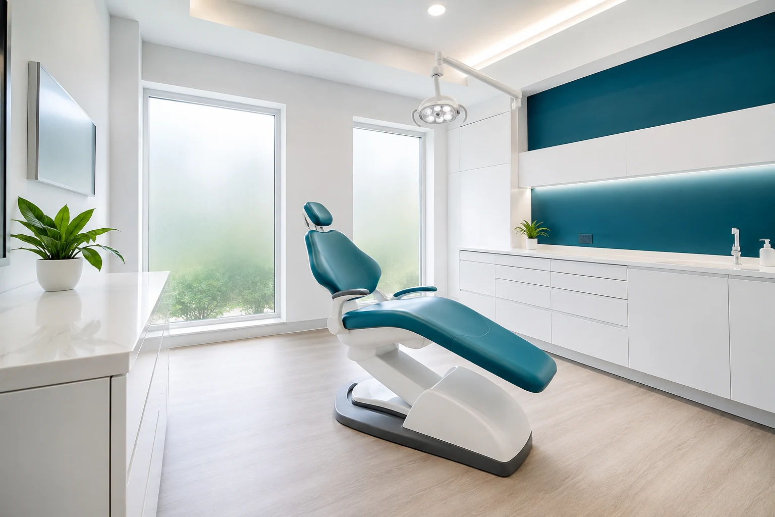 Clean dental surgery ready for a denture fit check